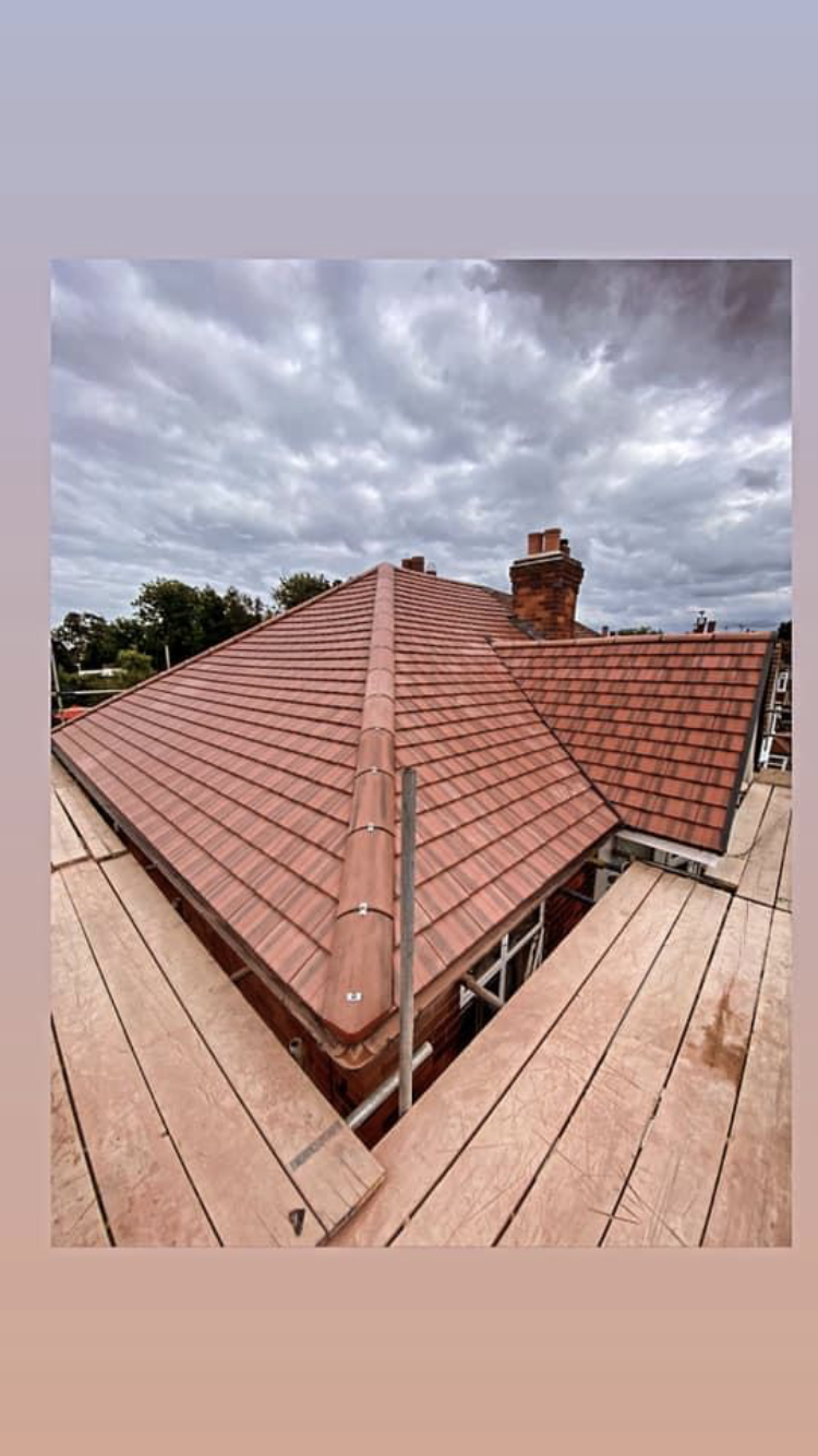 Completed roofing project
